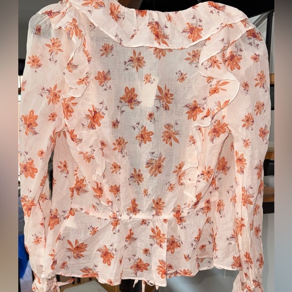 Free People Amanda Ruffle Top size XS NWT - Picture 2 of 5
